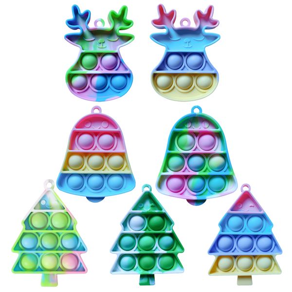 

colorful christmas push stress reliever anti-stress toys children holiday gift autism needs elderly