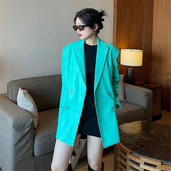 

women's jackets fashion big size spring autumn pu leather jacket women korean long sleeve coat casual loose outerwear ladies stree, Black;brown
