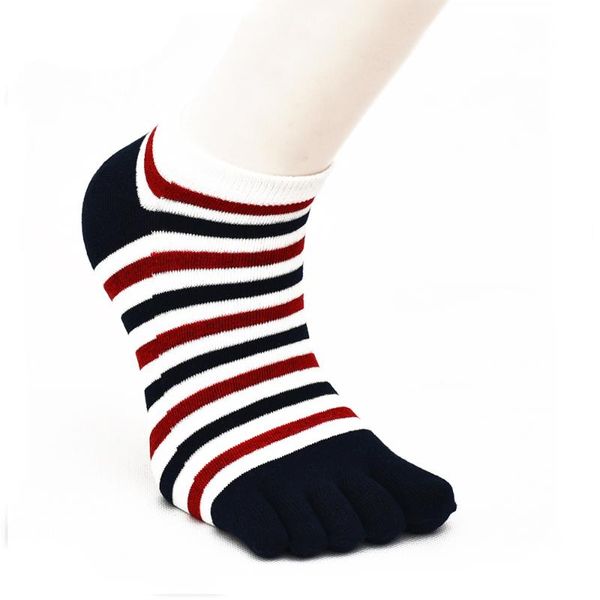 

men's socks combed cotton breathable low cut split toes seamless, Black
