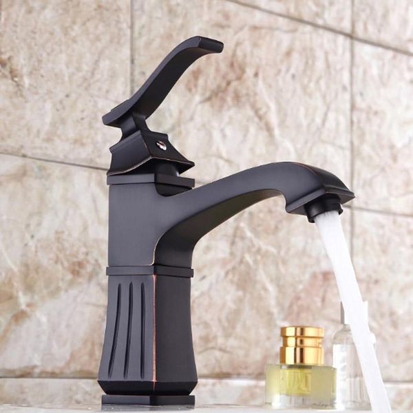 

bathroom sink faucets faucet black single handle cold switch water mixer golden taps wash basin deck mounted