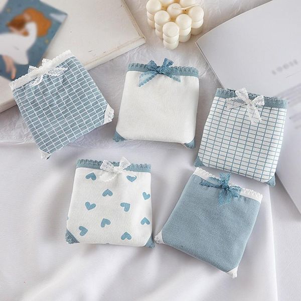 

women's panties ladies cute fog blue mesh love girl briefs mid waist bag hip breathable cotton crotch, Black;pink