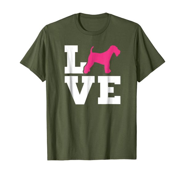 

airedale terrier love t-shirt, White;black