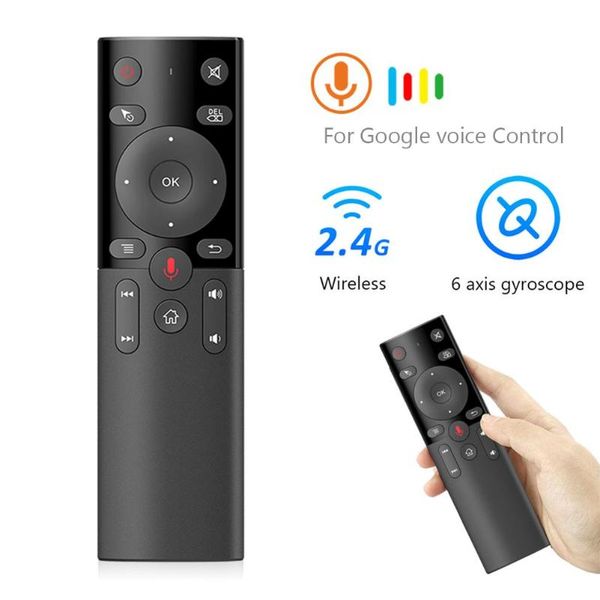 

remote controlers mini 2.4g wireless voice air mouse gyro control ir learning for android tv box one-key access function