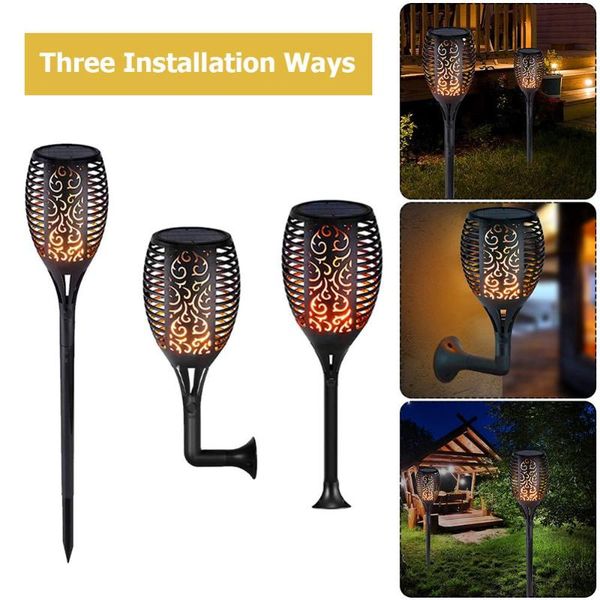 

solar lamps 12/33/51/72led soft light control flame dance outdoor waterproof garden torch lamp courtyard balcony