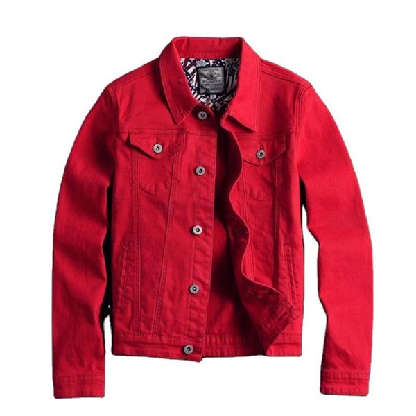 

men's jackets autumn men streetwear slim fit denim jacket man solid color cotton simple casual coat, Black;brown