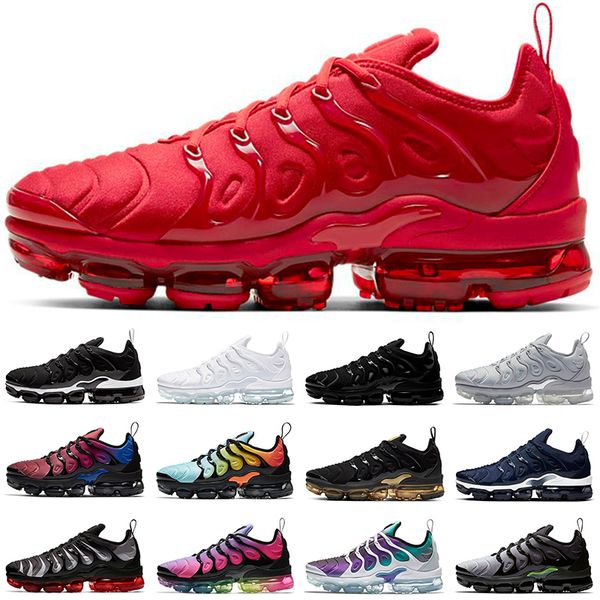 

designer tn plus running shoes men women triple white black dmp hyper violet blue grape mens trainer sports sneakers size 36-47