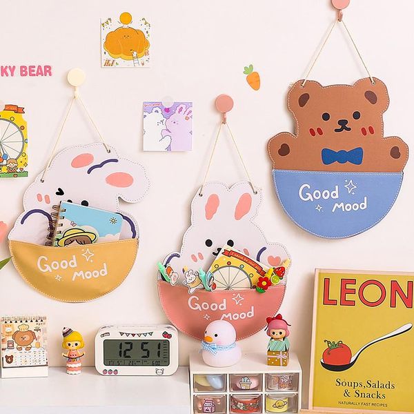 

storage bags 1pc ins style lovely animal hanging bag cute wall mounted