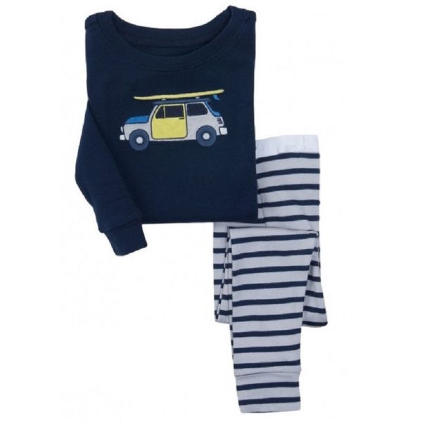 

baby boys pajamas suits cotton children pijama boy tee shirts pants kids pyjama nightgown t-shirt trouser sleepwear 2-7y 210413, Blue;red