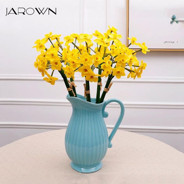 

decorative flowers & wreaths jarown artificial latex daffodils real touch simulation wedding decoration bouquet diy accessories pastoral hom