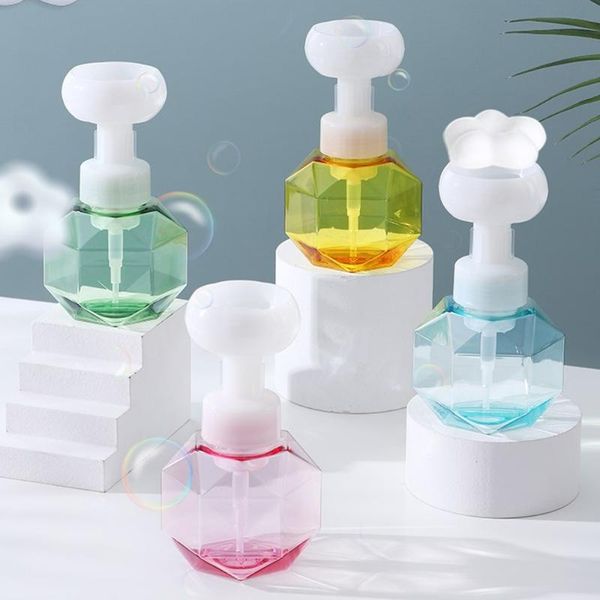 

storage bottles & jars 1pc 300ml plastic empty bottle shower gel foam pump dispenser liquid soap flower