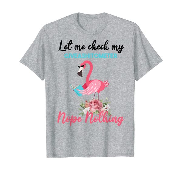 

flamingo let me check my giveashitometer t-shirt, White;black
