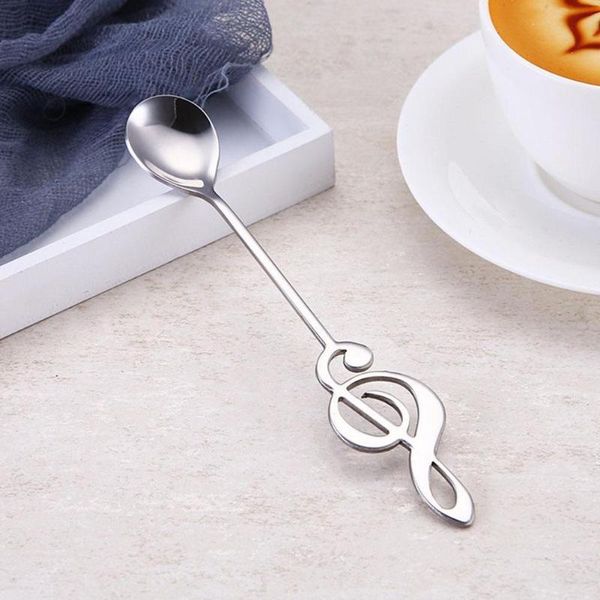 

spoons 1pcs 304 steel musical note spoon coffee stirring bar ice music mug gift f7i3