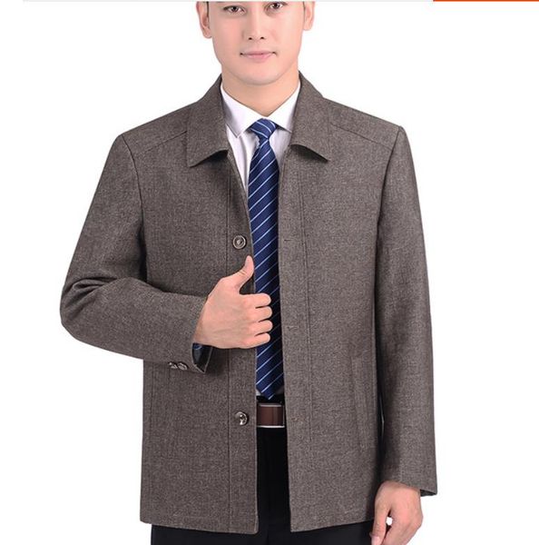 

2021 spring and autumn fashion long sleeve men's jacket coat@06, Black;brown