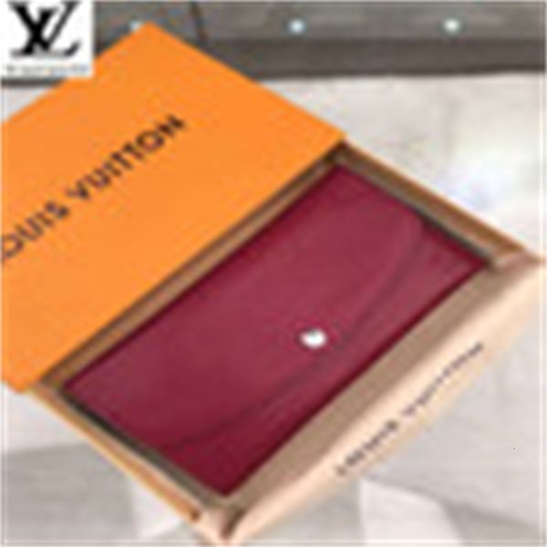 

key brand designer luxury p6af m60851 epi leather material jujube long wallet chain s compact purse clutches evening