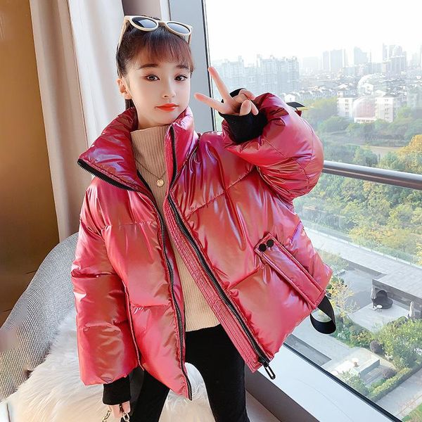 

down coat girls winter bright waterproof padded jacket kids thick warm outwear children parkas clothing 3 5 6 7 8 9 10 11 12y, Blue;gray
