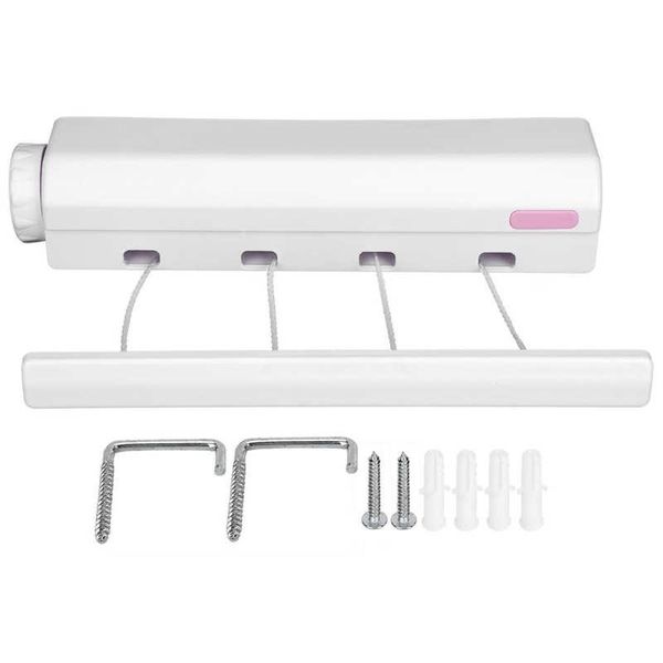 

towel racks bar retractable clothesline clothes drying rope hanger for indoor outdoor supplies rack