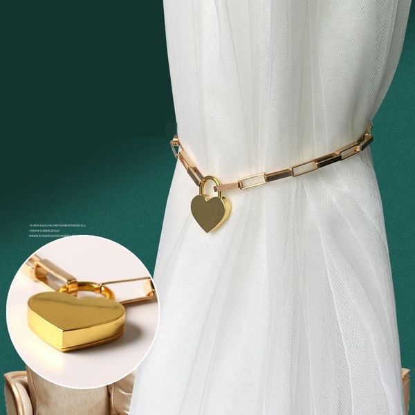 

other home decor 2pcs/set hand metal curtain straps simple curtains tie backs for hook accessories tied rope