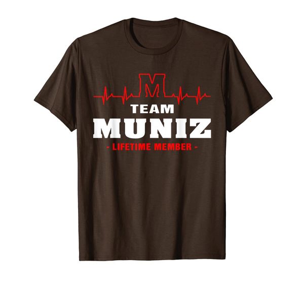 

team muniz lifetime member shirt surname, last name gift t-shirt, White;black