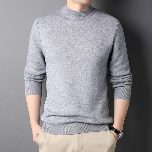 

men's sweaters autumn high-end sweater men plus thick and winter warm round collar, White;black