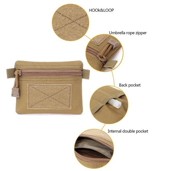 

outdoor multifunction key card case multifunctional coin purse commuter military tactical sports zipper bags molle pouch 2