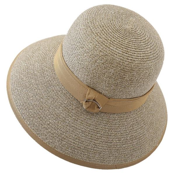 

summer straw hat casual fashion collapsible britsh women solid beach visor outdoor vcation lady sun wide brim hats, Blue;gray