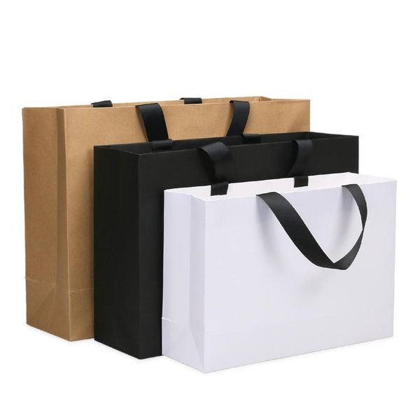 

gift wrap packing bag kraft packaging handle paper storage for wedding candy favor with