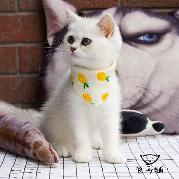 

cat costumes pet triangle bibs scarf with botton cute fashion neckerchief collar necktie for kitten/kitty/puppy