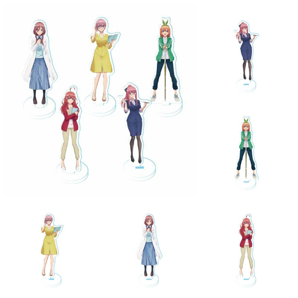 

keychains kawaii the quintessential quintuplets acrylic stand card nakano ichika nino miku yotsuba itsuki model plate collection gift, Silver