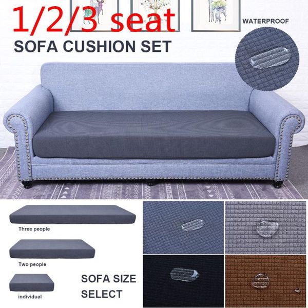 

cushion/decorative pillow 1-3 seats checked fleece waterproof fabric sofa cushion seat cover couch stretchy slipcovers protector