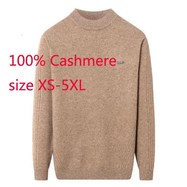 

men's sweaters arrival pure cashmere men autumn winter pullovers thickened mock neck computer knitted sweater plus size xssmlxl2xl3xl4x, White;black