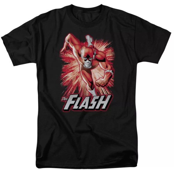 

Justice League of America Flash Red & Gray T-Shirt DC Comics Sizes S-3X NEW, White;black