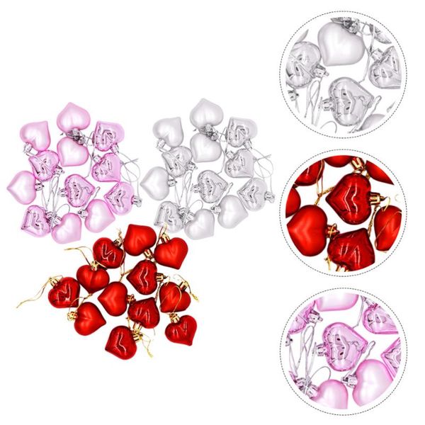 

charms 36pcs christmas tree hanging heart household office wall decor, Bronze;silver