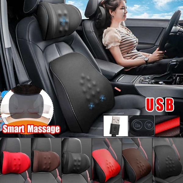 

seat cushions car electric massage head neck rest auto pillow space memory headrest /waist vehicular