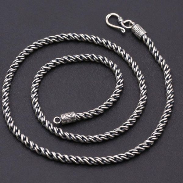 

4.5mm real solid 925 sterling silver necklace chain men women jewelry a4619 chains