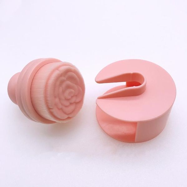 

makeup brushes 1pcs pink rose brush foundation face shape cleaning remover beauty tool