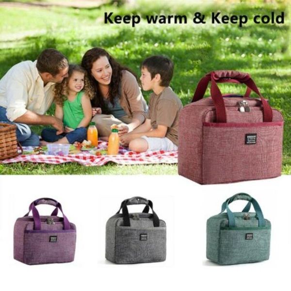 

storage bags fresh cooler lunch waterproof nylon portable zipper thermal oxford women convenient box tote