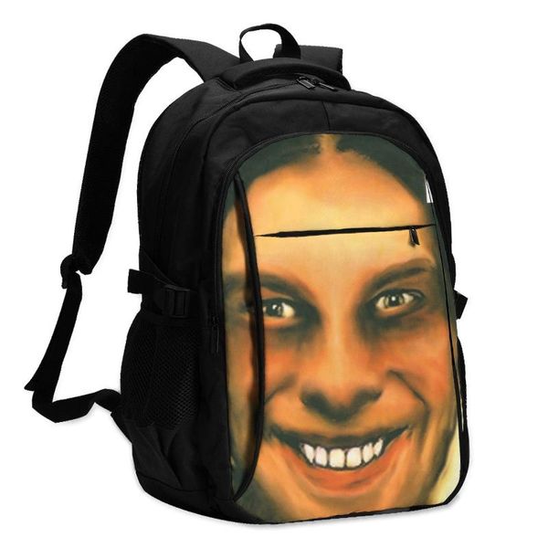 

backpack aphex twin backpacks charging usb university woman big unique bags