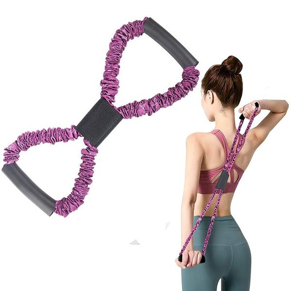 

resistance bands updated version 8 word chest expander band yoga gym fitness workout rubber elastic for sports exercise
