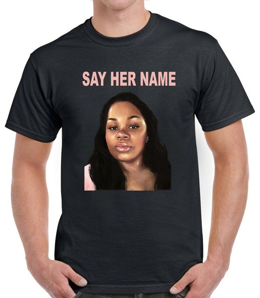 

say her name justice for breonna taylor t-shirt, White;black