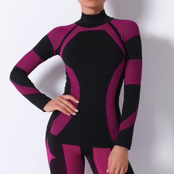 

yoga outfit long sleeve workout for women work out shirts blouse seamless sport t shirt sports athletic gym clothing