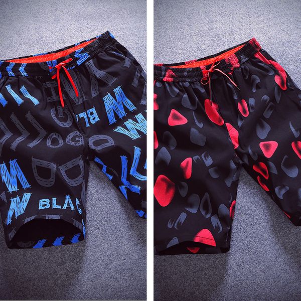 

a 273 men shorts in summer 2021 personality easing trend to spend five minutes of pants pants men's beach pants in the summer wea, Blue
