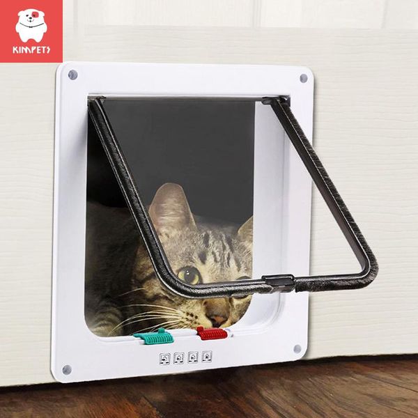 

cat carriers,crates & houses kimpets pet entry and exit two-way safety door abs material hole dog puppy