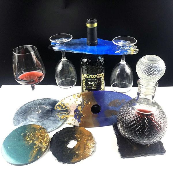 

baking moulds 2021 floral shape wine glass holder resin molds caddy butler silicone epoxy agate rack