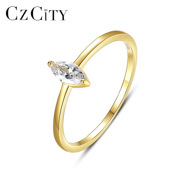 

ring czcity925 silver minimalist folding for women's indifference