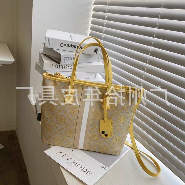 

tb striped tote handbag high capacity messenger commuter women's bag canvas