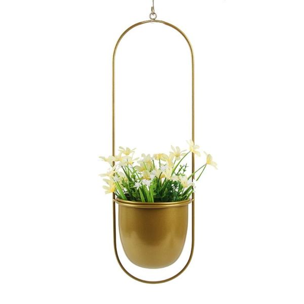 

metal hanging flower pot plant hanger chain planter basket holder ornament decor candle holders