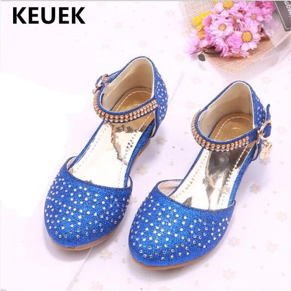 

sandals children rhinestone pu leather girls princess high-heeled buckle strap soft comfortable baby kids toddler summer 04, Black;red