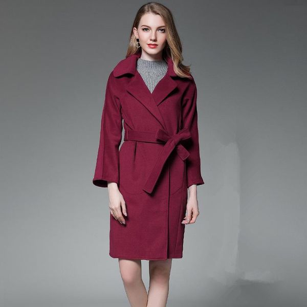 

women's trench coats spring autumn long coat women solid color thin windbreaker female overcoat slim outwear m75, Tan;black