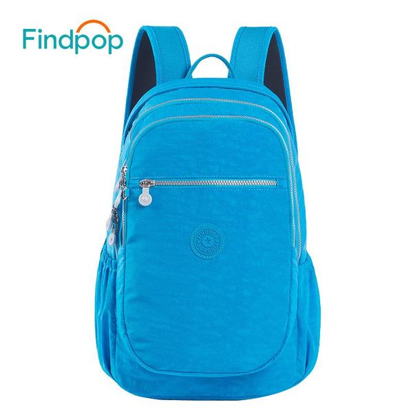 

backpack findpop large capacity 15.6inch lapwomen waterproof canvas for 2021 blue backpacks teenagers