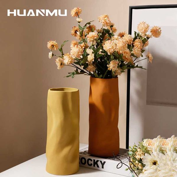 

vases nordic vase home decoration living room flower arrangement porch irregular ceramic cabinet deskornaments jarrones